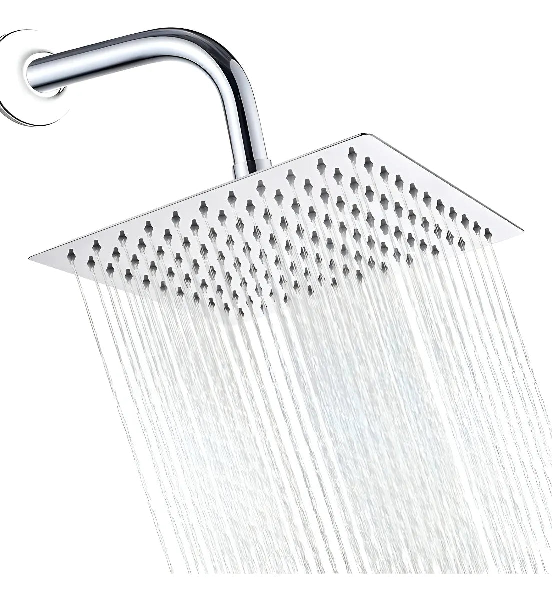 Regadera Cuadrada Solvex 10 Pulgadas Acero Inoxidable