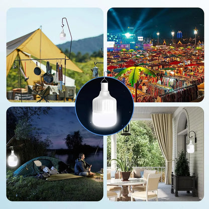 Lampara Led De Emergencia Portatil 24wts  Con Bateria Recargable  Y Gancho Luz Blanco Frío