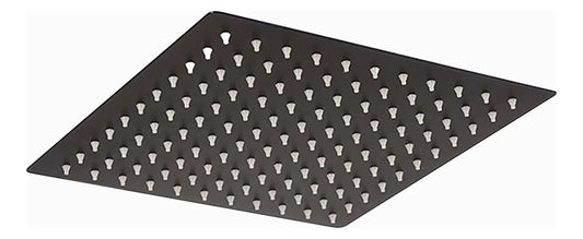 Regadera Cuadrada Solvex 8 Pulgadas Acero Inoxidable - Negro Mate