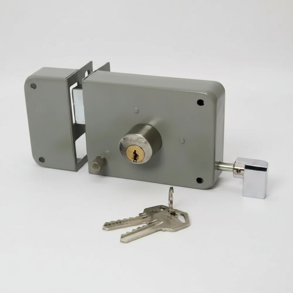 (DERECHA) Cerradura Instala fácil Fumetax - Seguridad para Puertas de Metal o Madera