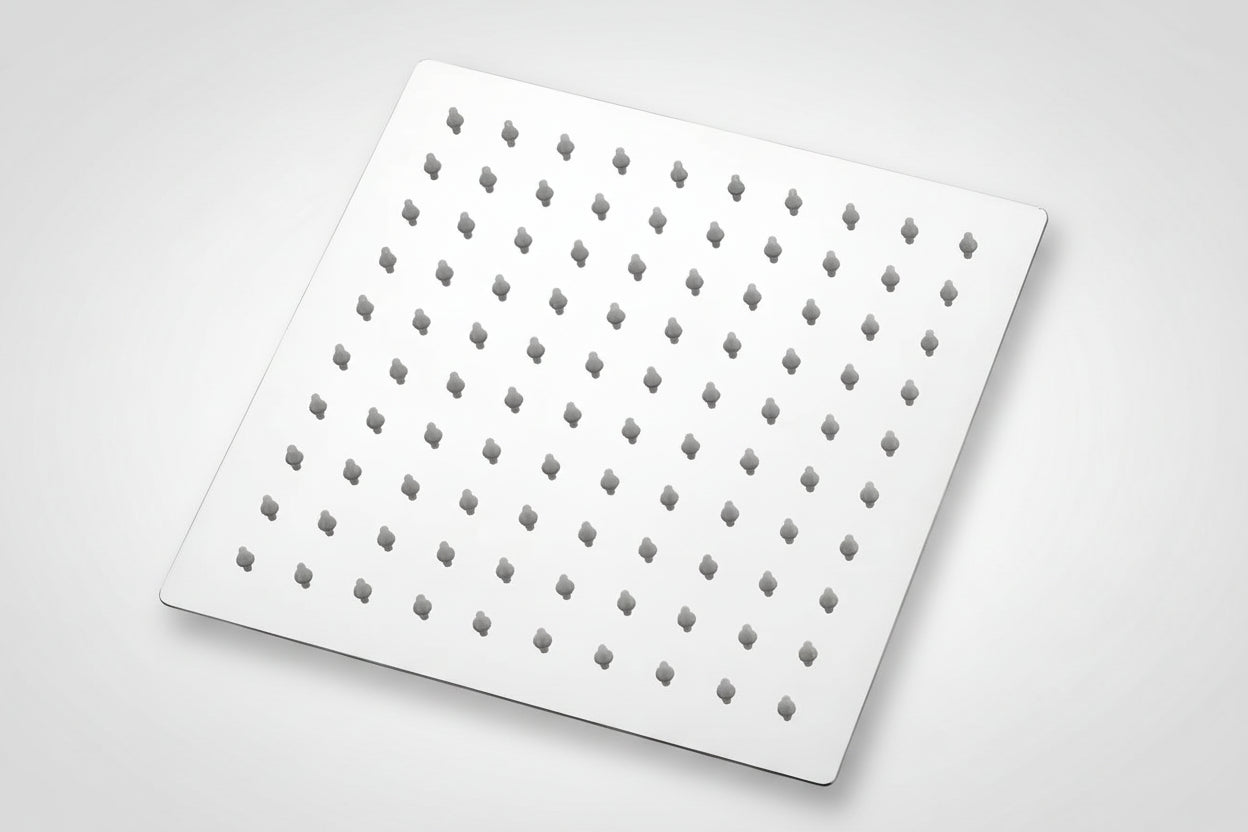 Regadera Cuadrada Solvex 6 Pulgadas Acero Inoxidable - Cromo Espejo