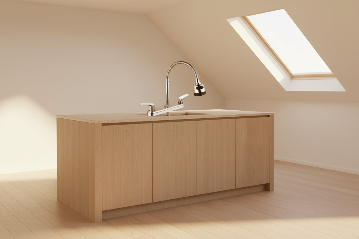 MEZCLADORA PARA FREGADERO 8"