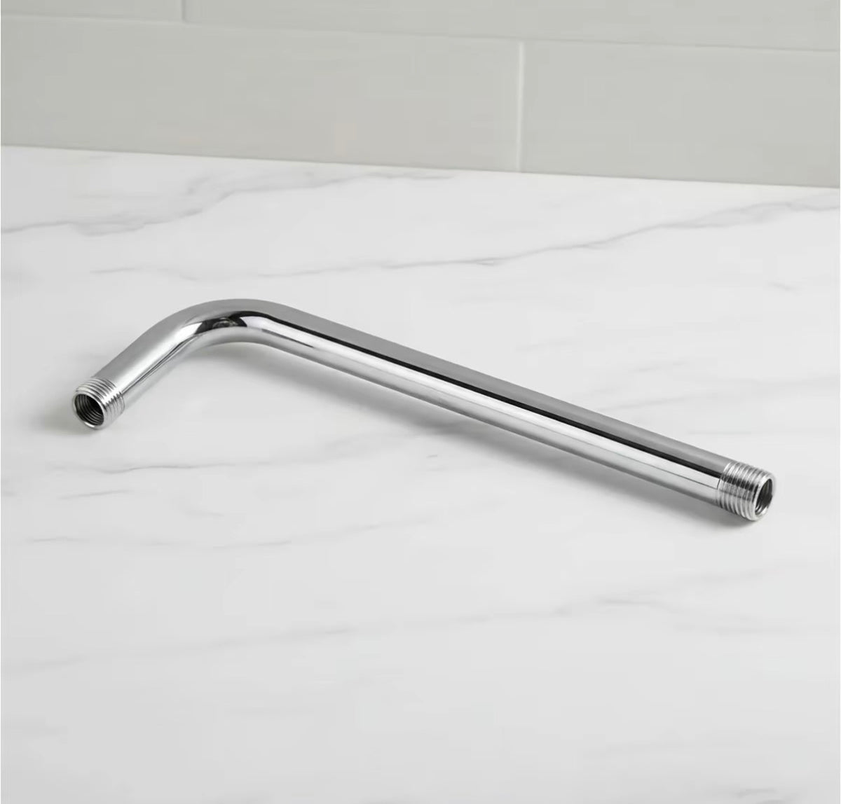 Brazo y Chapetón P/Regadera 50cm  Inoxidable Cromado para Uso Funcional y Duradero