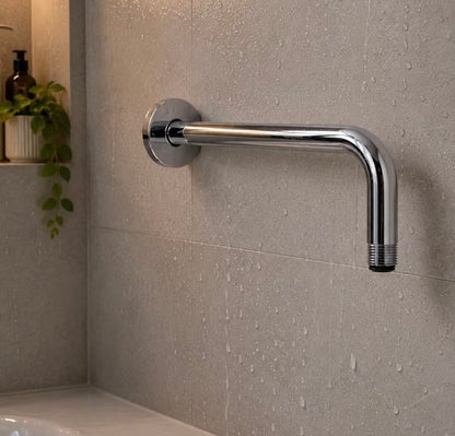 Brazo para regadera Solvex 60 cm inox instalación pared chapetón cromado