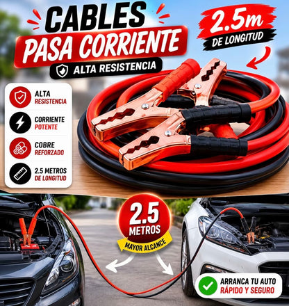 CABLES PASA CORRIENTE 2.50 Metros