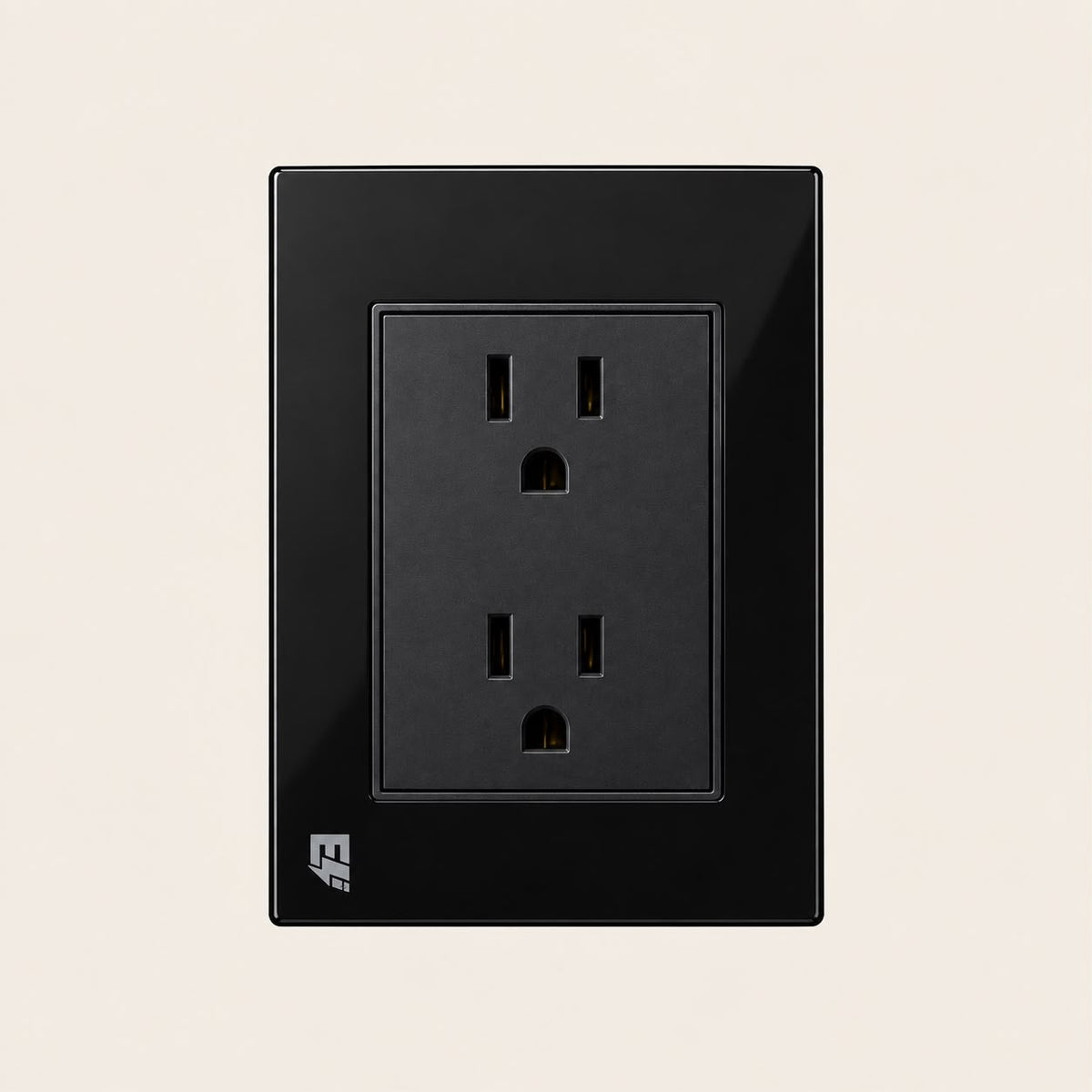 Contacto Duplex Elegante Negro