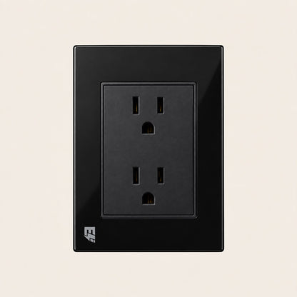 Contacto Duplex Elegante Negro