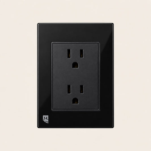 Contacto Duplex Elegante Negro