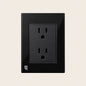 Contacto Duplex Elegante Negro