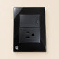 Contacto Duplex Elegante Negro