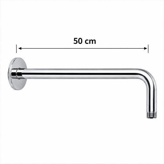Brazo y Chapetón P/Regadera 50cm  Inoxidable Cromado para Uso Funcional y Duradero