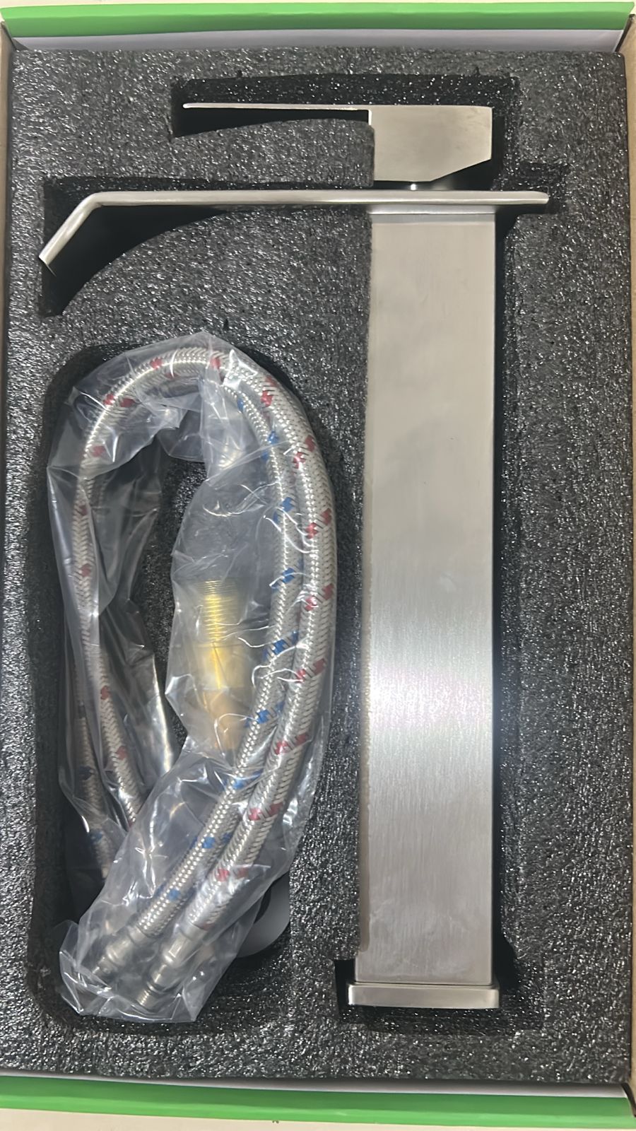 Monomando Para Lavabo Acero Satínado 32 Cm